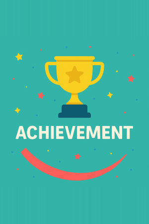 A personalised Achievement card