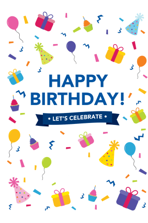 A personalised Happy Birthday card