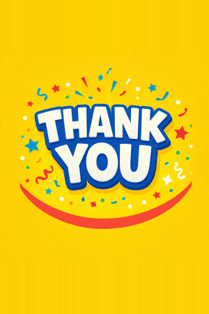 A personalised Thank You card