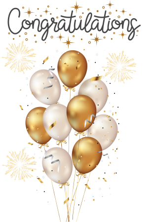 A personalised Congratulations card