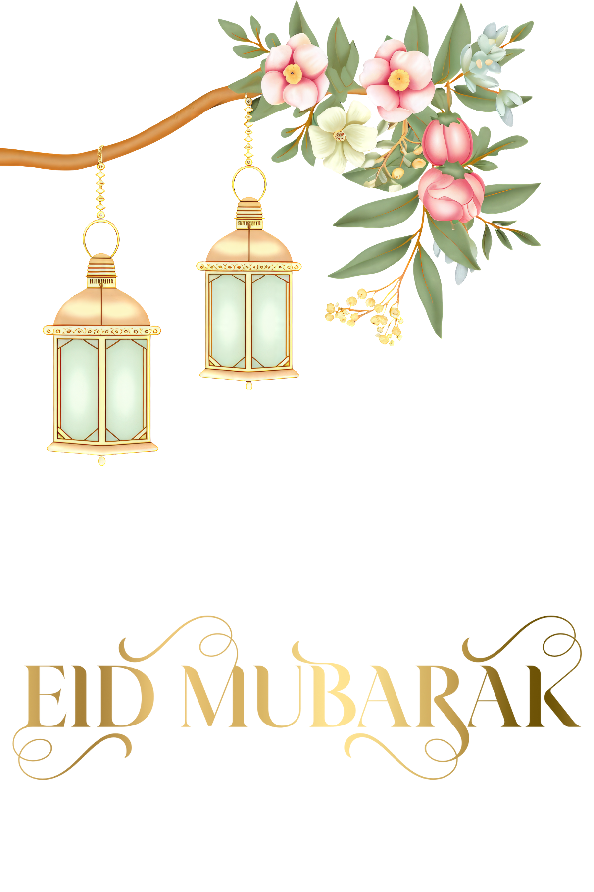 Eid Flowers and Lanterns