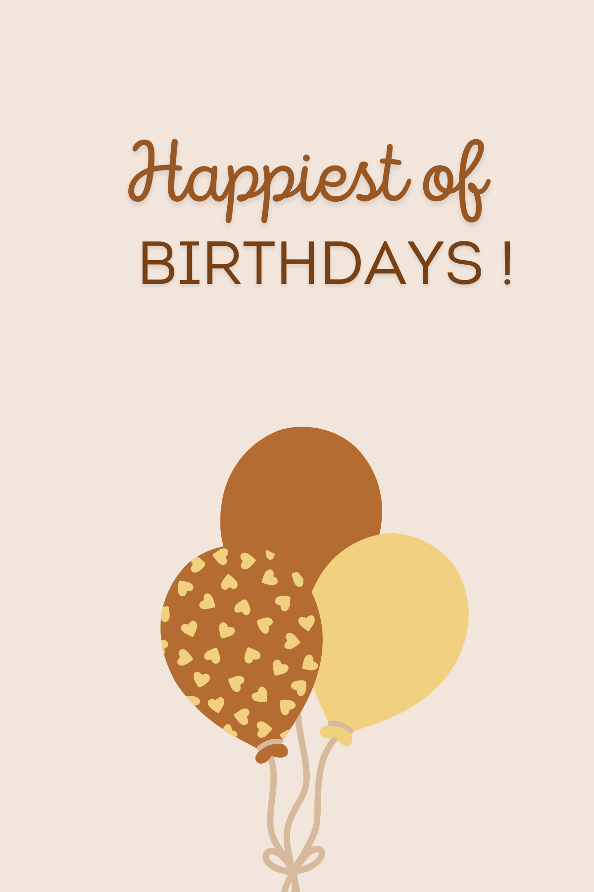 Birthday Beige Balloons