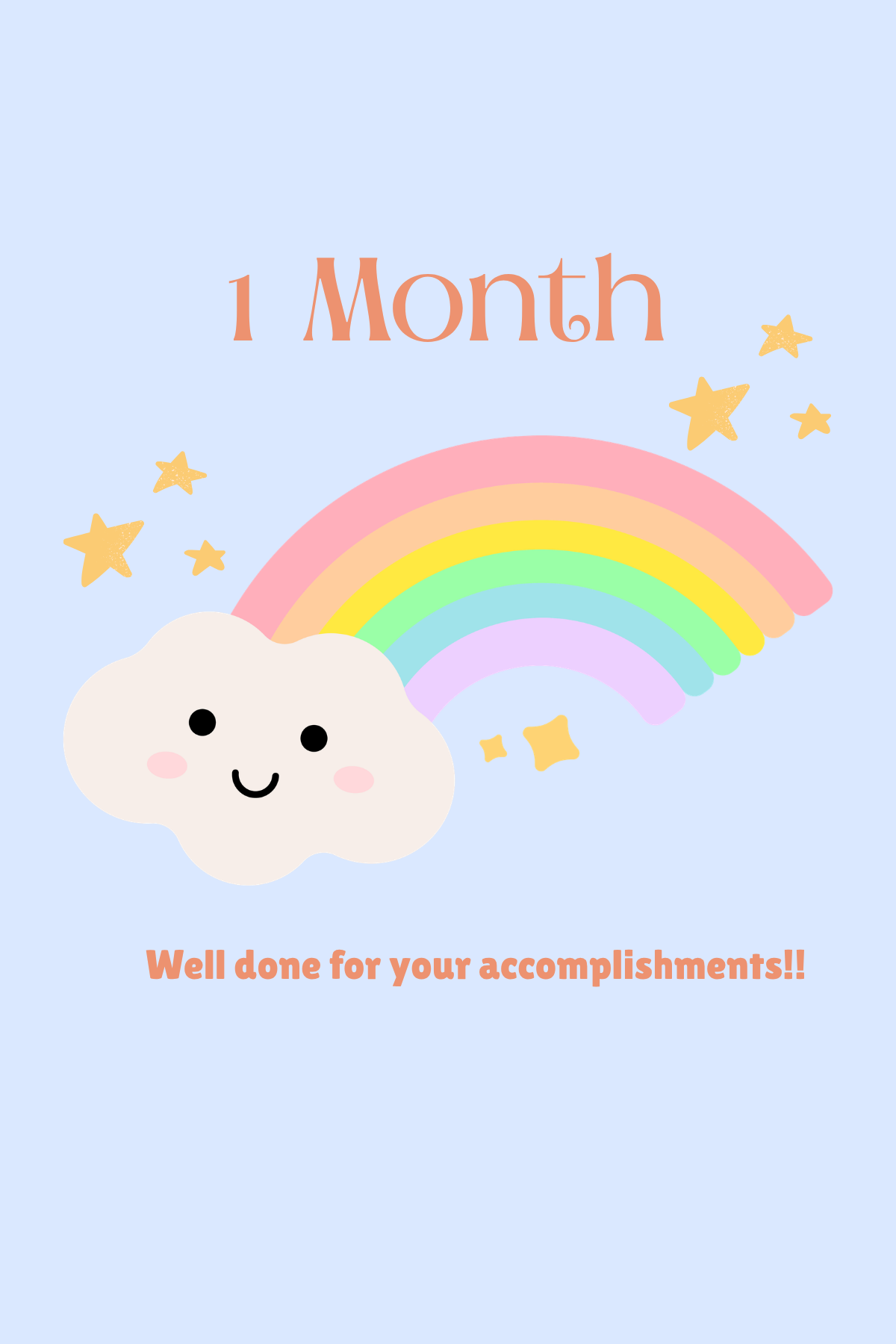 1 month rainbow cloud