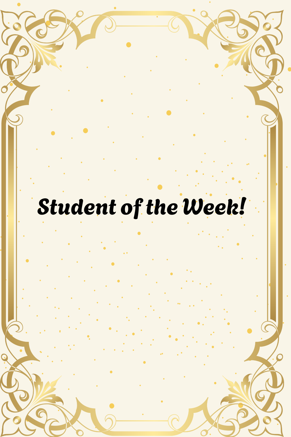 Student of the Week - Stars