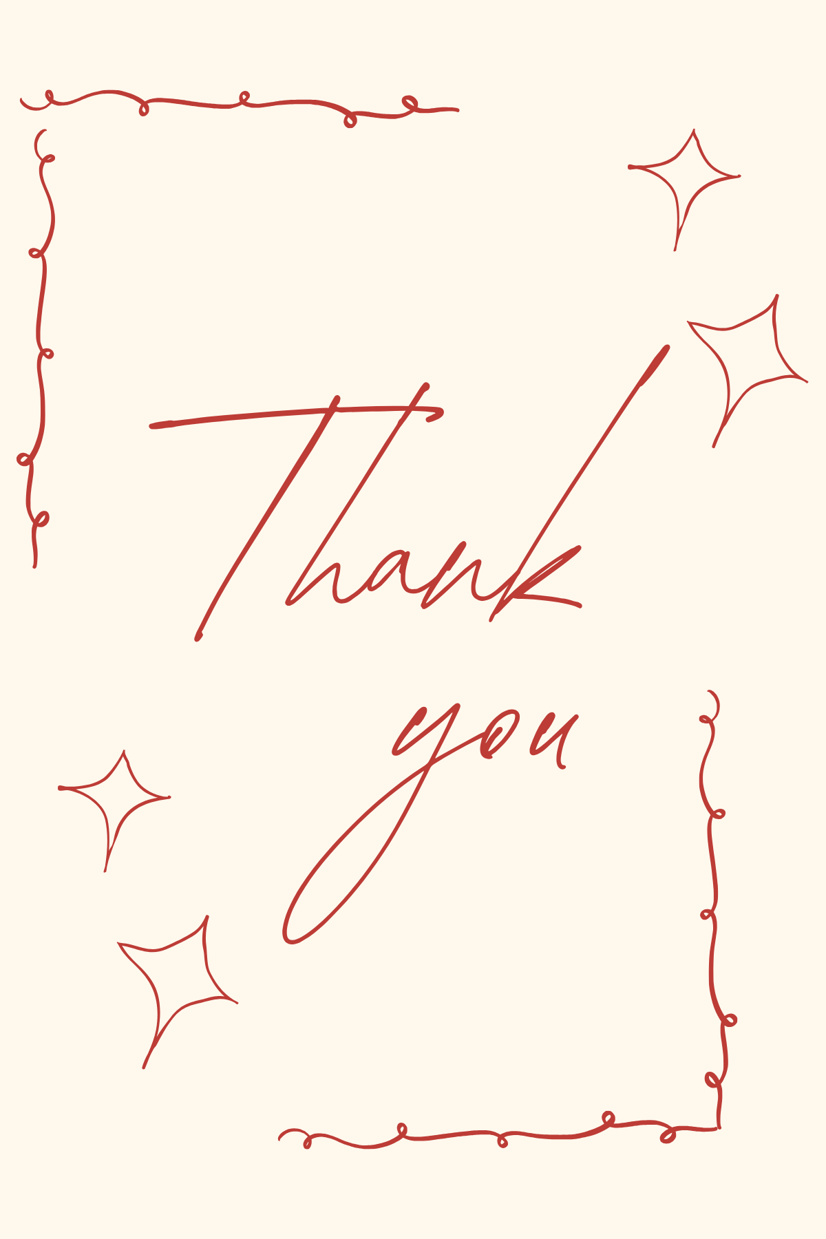 Thank You red