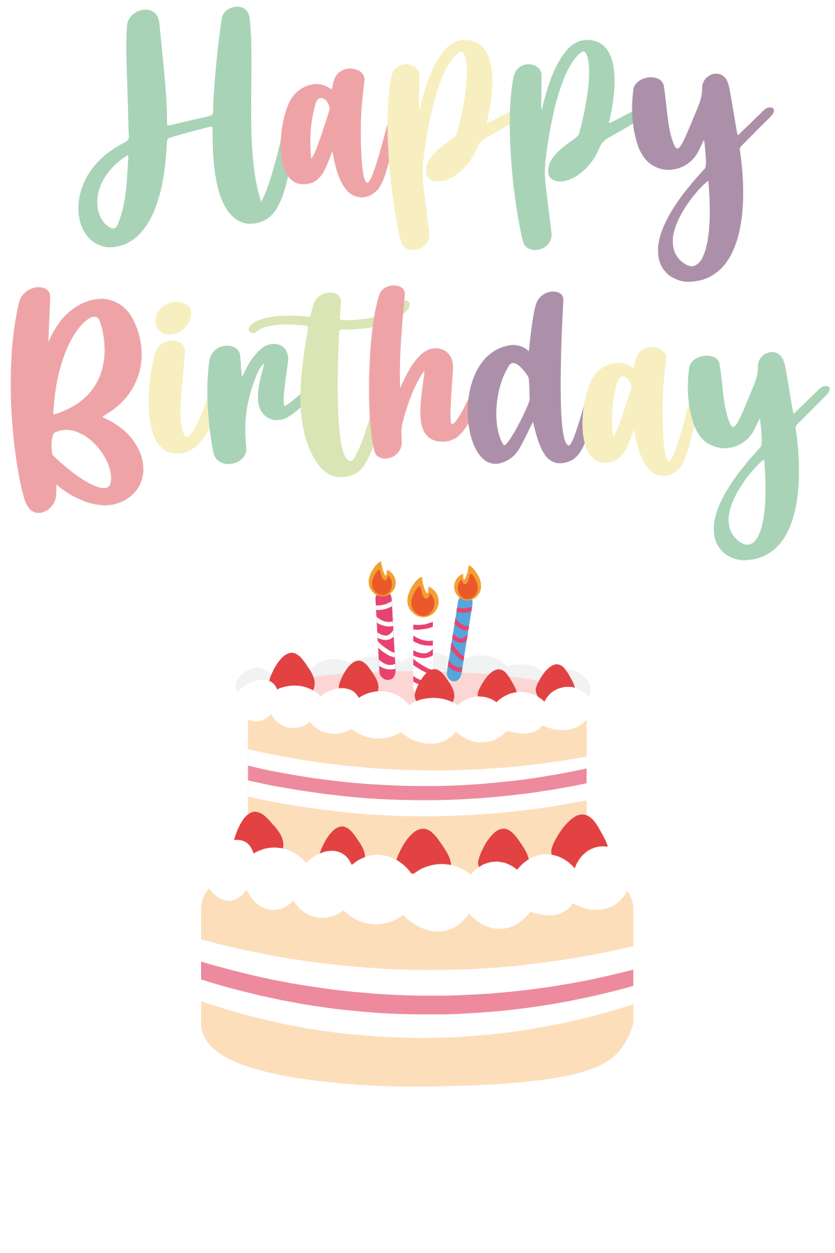 Birthday - Cake and Happy Birthday