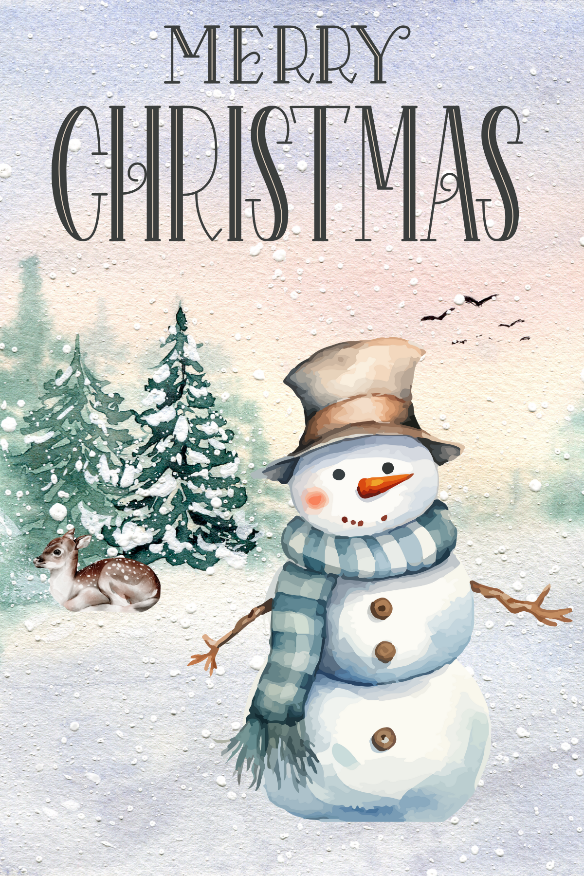Christmas - Snowman and Deer