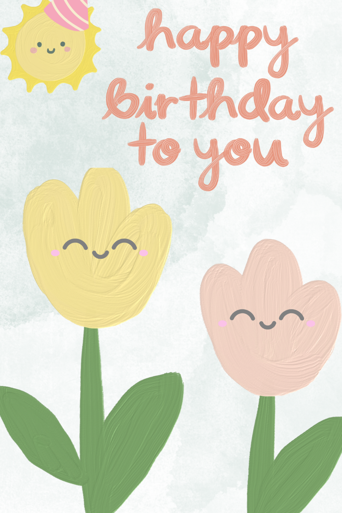 Happy Birthday - Happy Tulips