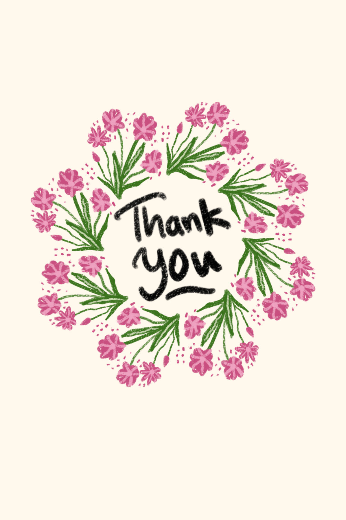 Thank you flower ring