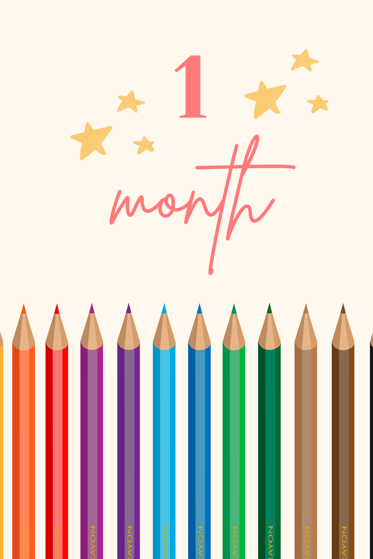 1 month pencils