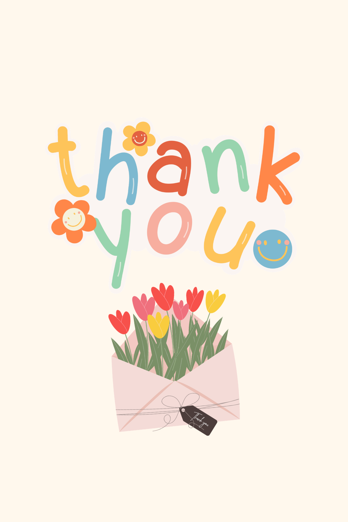 Thank you Card Flowers