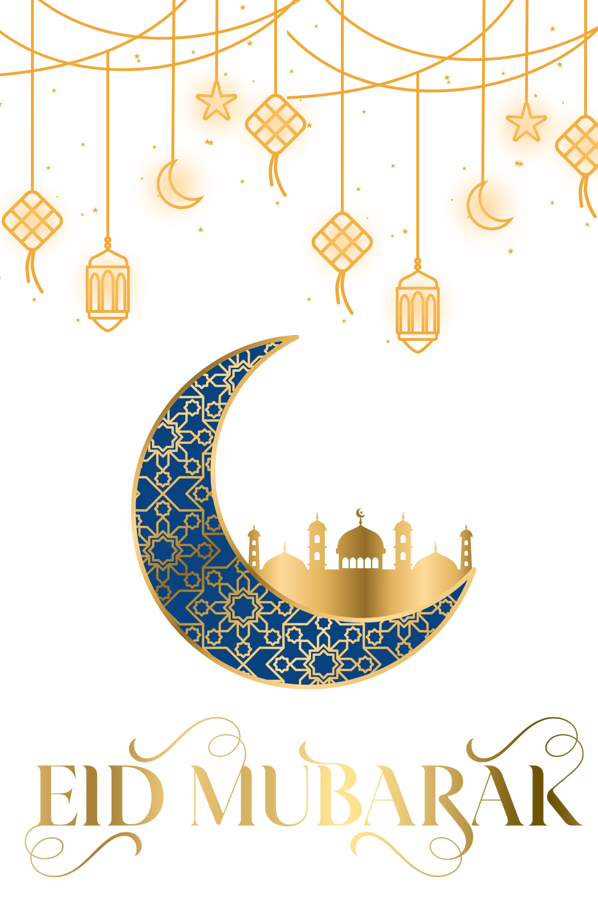 Eid - Navy Gold
