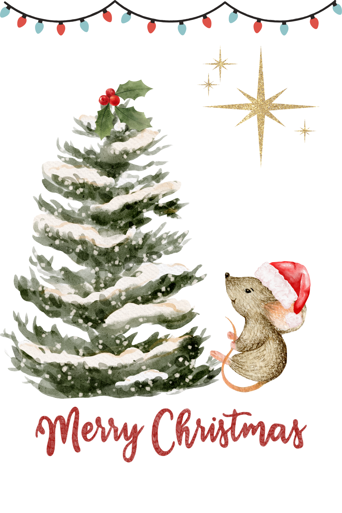 Christmas - Mouse and Tree