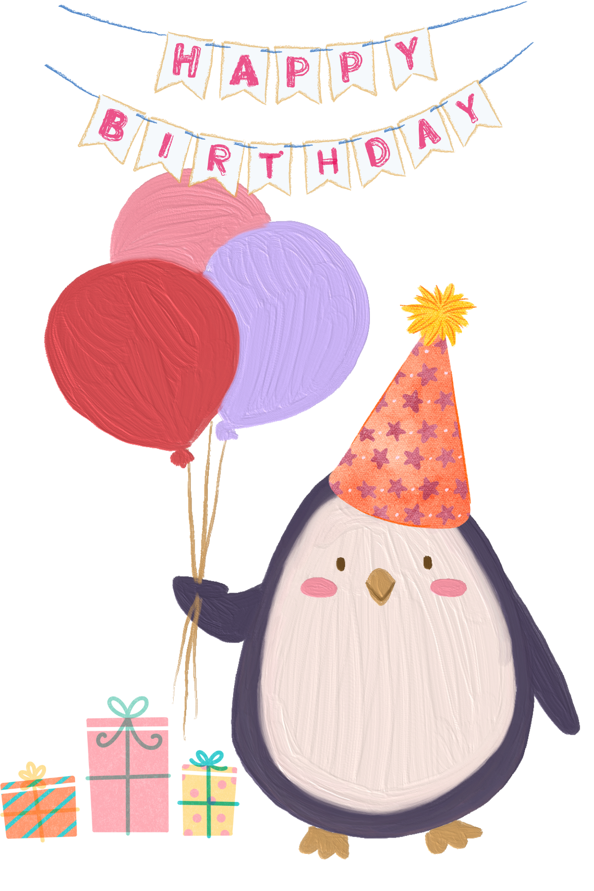 Happy Birthday - Penguin