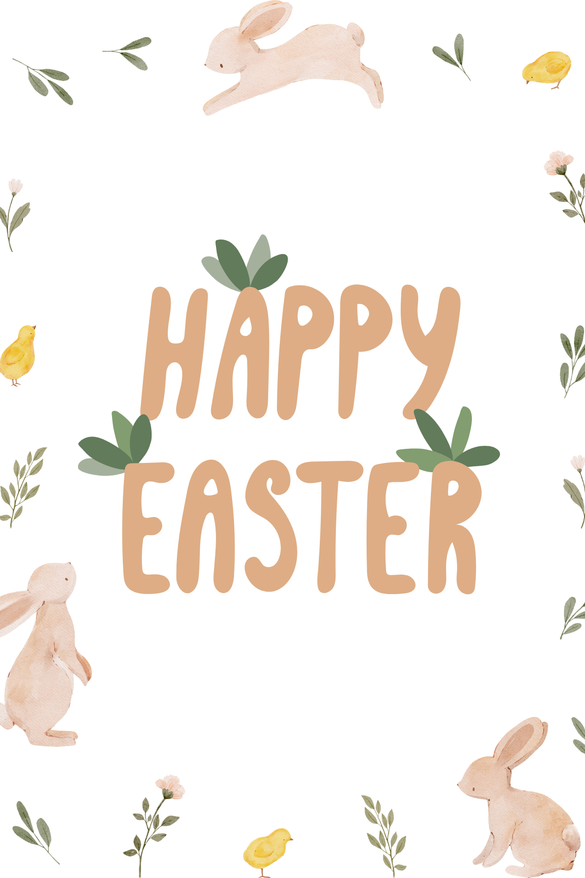Easter - Bunnies and Flowers