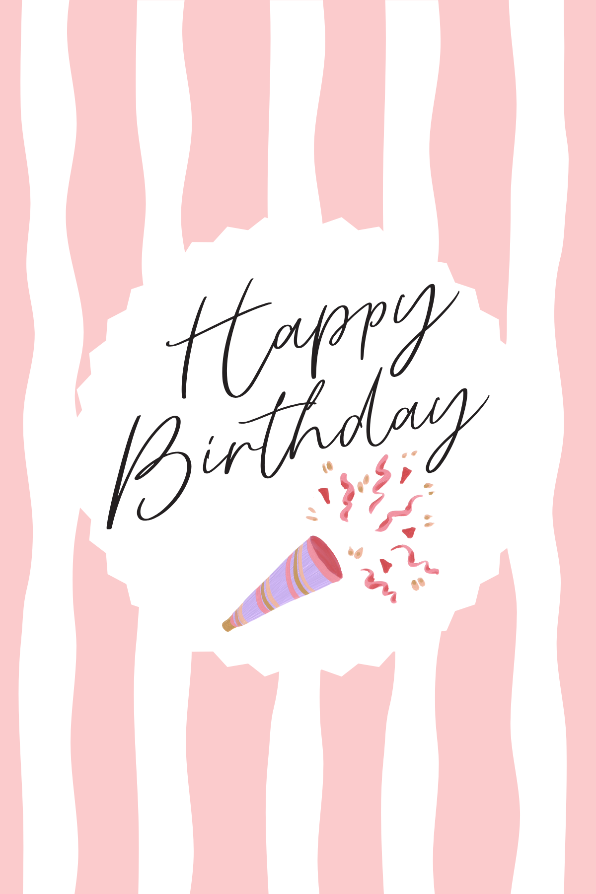 Happy Birthday - Striped