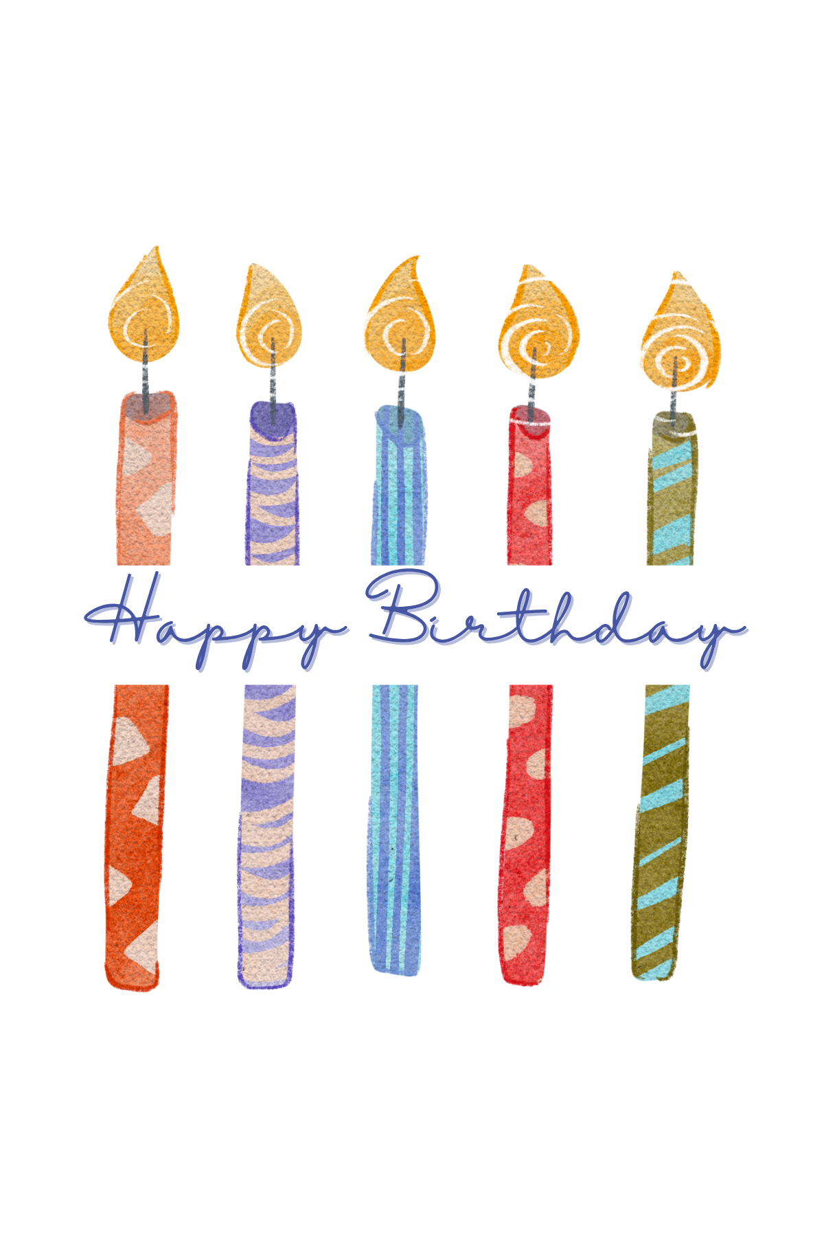 Happy Birthday Split Candles