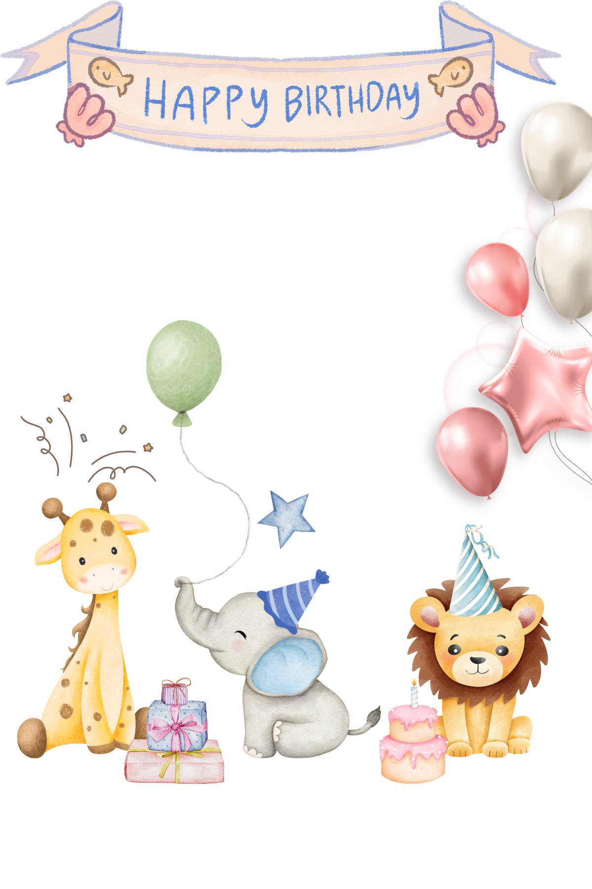 Happy Birthday - Zoo Animals