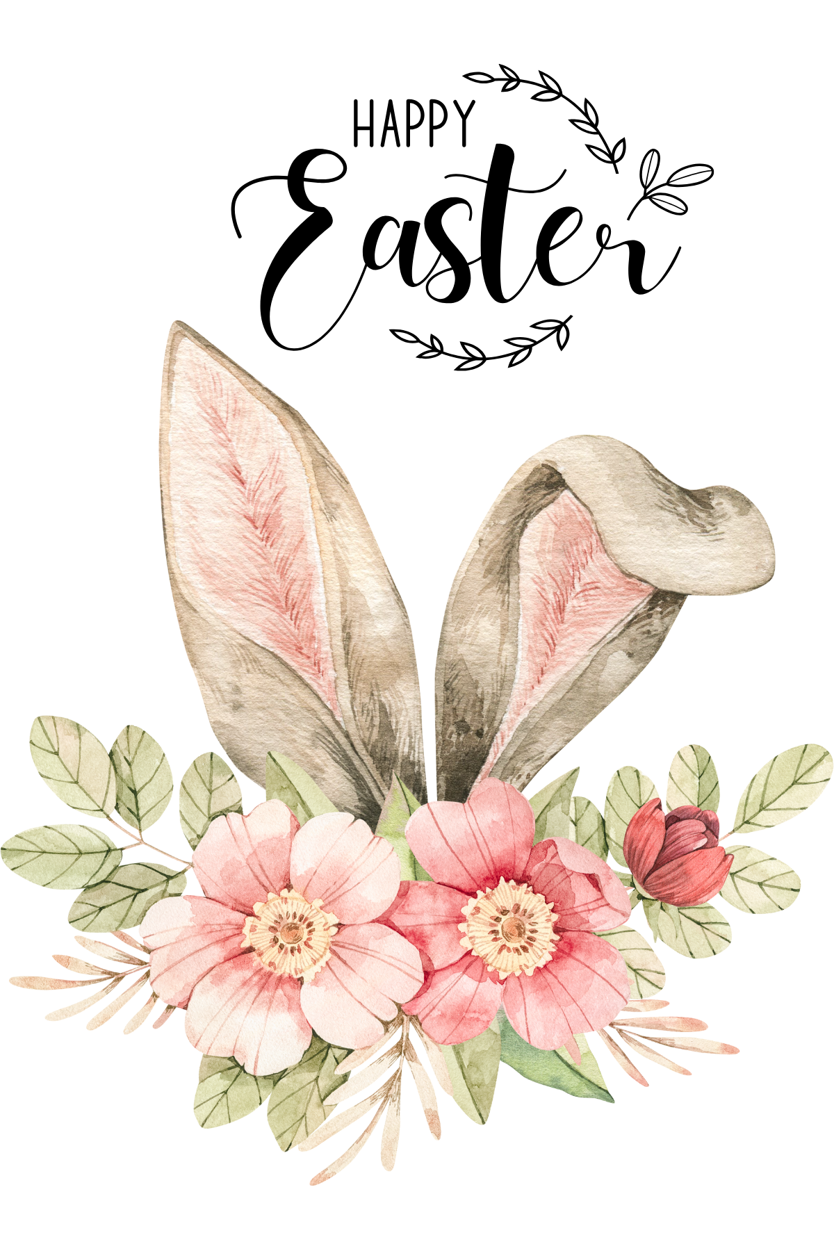 Easter - Bunny Ears and Flowers
