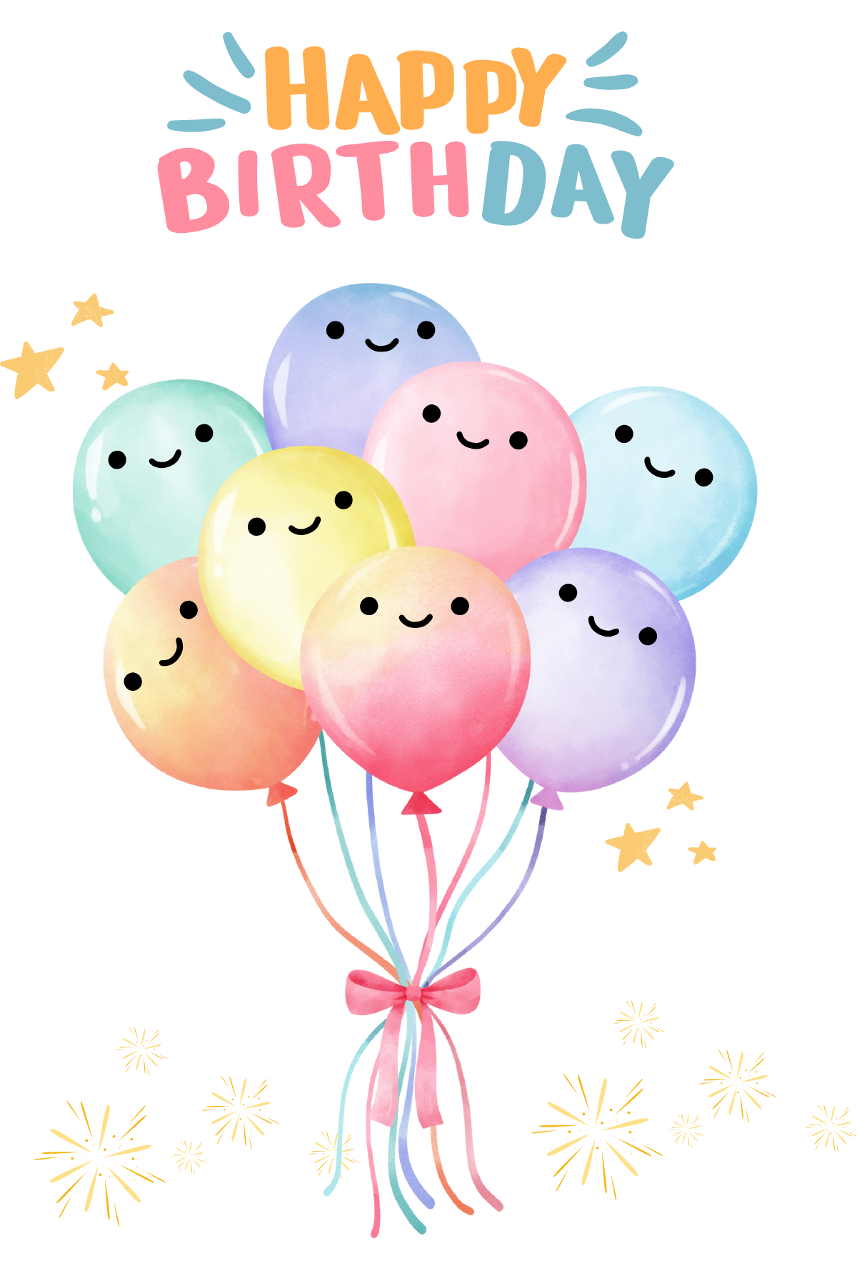 Happy Birthday - Happy Balloons