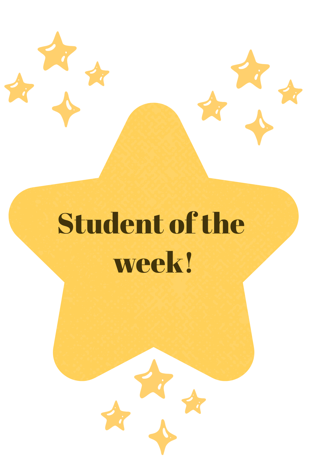 Student of the Week - Big golden stars
